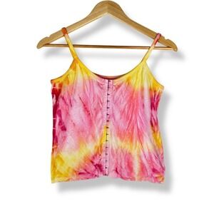 Hook & Eye Vintage 90s Tie Dye Tank Top Fits Womens Size Small Hippie‎ Y2K USA